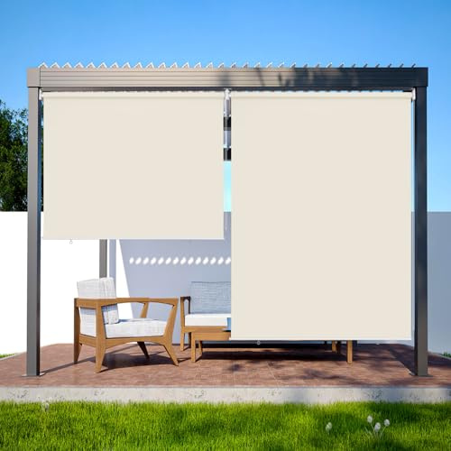 Randaco Store vertical 160 x 240 cm - Protection solaire - Protection solaire - Coupe-vent - Store latéral - Ombrage - Résistant aux intempéries - Pour balcon, terrasse, jardin - Beige