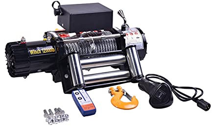 Palan électrique, 4500lbs 1 2V / 24 V Véhicule automobile de treuil électrique Self de secourage et d'extraction(12V)