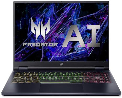 acer Predator Helios Neo 14 Gaming Laptop (QHD+ IPS 165Hz Screen | AI-Powered | Intel Core Ultra 9 185H Processor | NVIDIA GeForce RTX 4070 | LPDDR5X 32GB RAM | 1TB M.2 NVMe SSD | Win 11 Home) - Black