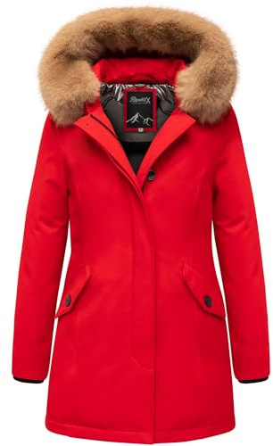 REPUBLIX Damen Gefütterte Dicke Winter Jacke Mantel Parka mit Kapuze RJ-8012