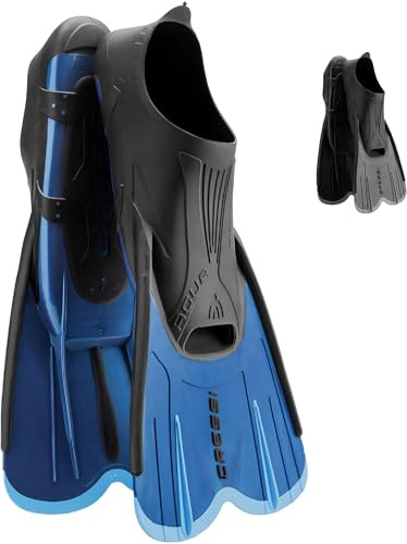 CRESSI Adult Short Light Swim Fins with Self-Adjustable Comfortable Full Foot Pocket - Perfect for Traveling - Agua Short: Made in Italy