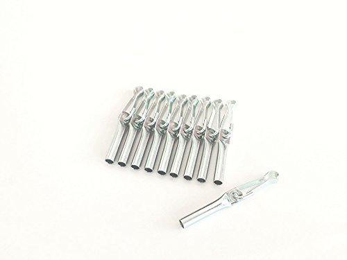 10 x Seilendverschluß inkl. Simplexhaken verzinkt Ø8mm Länge 120mm, Planenseil