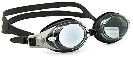 EnzoDate Schwimmbrille + 1 bis + 8, -1 bis -8, Anti-Beschlag UV-Schutz Wasserdicht