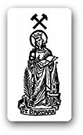 St Barbara Aufkleber Glück auf Knappen Kumpel Bergbau Bergknappen 4x7cm#A3604