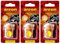 Areon Fresco Auto Duft Schwarzer Kristall Hängend Glas Duftflakon Flakon Holz Anhänger Spiegel 4ml (Pack x 3)