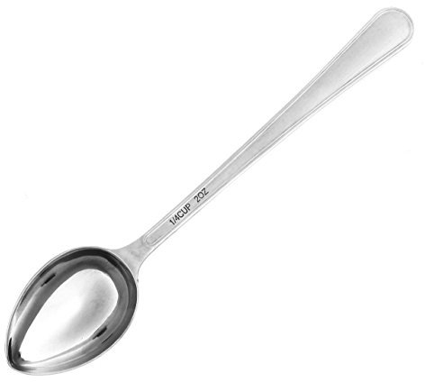 2 oz. (1/4 cup) Portion Control Solid Spoon, Stainless Steel, Dishwasher Safe Serving Utensils by GET, BSRIM-20