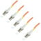 BIGtec 5 Stück 20m LWL Kabel Patchkabel OM2 Glasfaser-Kabel 10Gbit Multimode 50/125µm Ø 2mm Jumper LC - LC Stecker Duplex orange Fiber Optic Cable