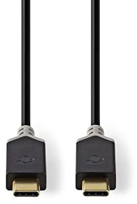 NEDIS USB 3.1 Kabel (2. Generation) Typ C Stecker - Ti, 1.0, Anthrazit