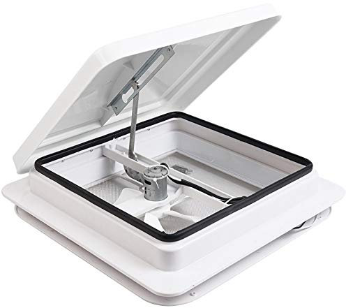 Shield Autocare 420x420mm Campervan Skylight Roof Vent with 12v Fan for Motorhome RV Boat Horsebox Camper Van Conversion