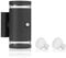Auraglow PIR Motion Sensor Double Up & Down Outdoor Wall Security Light - Anthracite Grey - Warm White