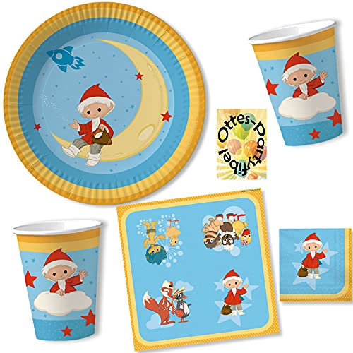 HHO Unser Sandmännchen-Party-Set Sandmann-Party-Set 52tlg. für 16 Gäste : 16 Teller 16 Becher 20 Servietten