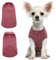 Hjumarayan Hundepullover Kleine Hunde - Hundeshirt Dünn Hunde Pullover Sonnenschutz Tshirt Elastisch Hundepulli Gestreifte Shirt Pullis für Chihuahua Yorkshire Terrier (Rot XXS)