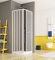 LineaDoccia Box doccia in PVC 2 lati apertura angolare a soffietto su misura (70x80)