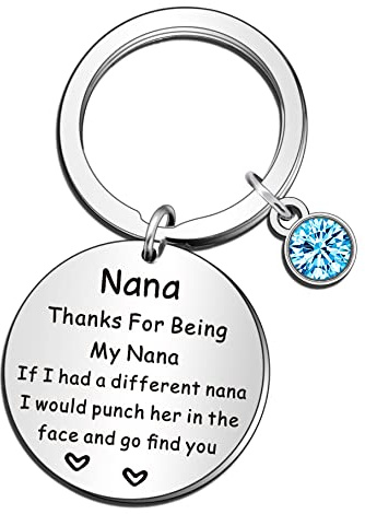QMVMV Schlüsselanhänger mit Aufschrift Nana für die Oma, Geburtstag, Weihnachten, Muttertag, Geschenk