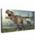 MuchoWow Leinwand Bilder, Einzigartige Wanddeko mit Rahmen, Dino - Gras - Zeichnung - Kinder - Jungen, Wandbilder Wohnzimmer, Deko Schlafzimmer 80x40 cm