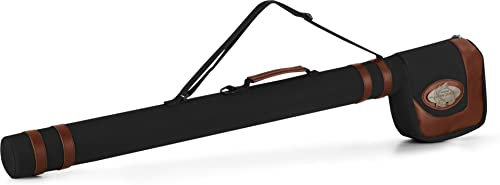 normani Fliegenruten Futterale Rutentasche Hardcase 105 cm für mehrteilige Reiseruten Angeltasche Transporttasche Farbe Schwarz