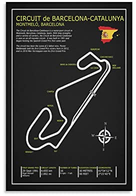 Formel 1 Runway Poster The Circuit De Barcelona Catalunya Leinwandbild Poster und Wandkunst Bild Druck Modern Family De