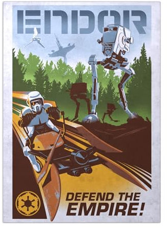 Displate Offiziell Star Wars MetallPoster Magnetische Befestigung Inklusive Lizenziert Bilder Hochwertiges Poster Star Wars - Galactic Propaganda - Defend the Empire Poster 67.5 cm x 48 cm