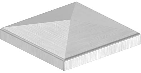 STEINBACHER© | Edelstahl Pyramidenkappe, für 80x80mm, geschliffen V2A