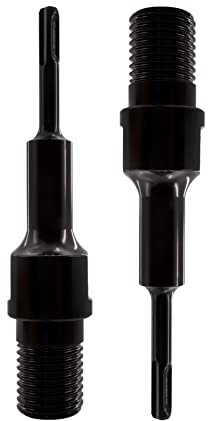 Core Drill Bit Adapter - 2Pcs 1 1/4-7 UNC Male Thread to SDS Plus Shank Adapter for Power Hammer Drill Diamond Core Drill Bits Connecting Hammer Drill Bit Accessories