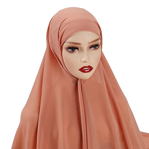 Hijab zum Überziehen wie ein Schleier für muslimische Damen oder Kopftuch für muslimische Damen – Hijab Damen in Premium-Qualität–Turban für Damen
