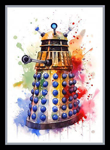 Schöner, lebendiger Kunstdruck eines Doctor Who Dalek Gemäldes (Bild 1), Druckgröße 29,7 cm x 21 cm, Dr Who (A4, nur 29,7 cm x 21 cm)