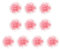 PATIKIL 10Stk 2.8 Chiffon Blumen Netz Stoff Blumen Nähen Gewebe Ornamente Stirnband Verzierungen für Heimwerker Handwerk Hochzeit Dekor Lachs
