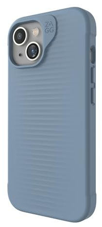 ZAGG Luxe Snap iPhone 15/14/13 Case - Protective Cell Phone Case, Drop Protection (10ft/3m), Durable Graphene Material, Slim and Lightweight MagSafe Phone Case, Blue