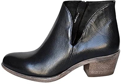 Chelsea Boots Donna Invernali Bassi Stivaletti Largo Pelle Stivali Scarpe Offerta Anfibi con Tacco Biker Chelsea Boots Ankle Boots Cowboy Eleganti