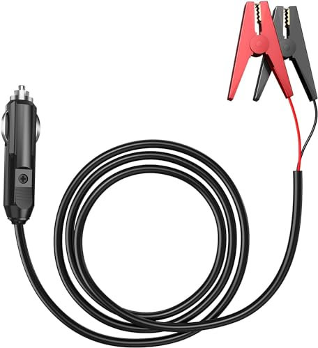 BLUETTI Blei-Säure-Batterie-Ladegerät, Zigarettenanzünder-zu-Klemme-Kabel, Aufladen der Blei-Säure-Batterie über den Zigarettenanzünder-Anschluss der BLUETTI tragbare Powerstation AC70, AC180, AC60