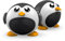 ECHO Pingz x2 - Paire d'Enceintes Bluetooth sans Fil Stereo 6W Multi-Compatibles - 4h de Musique en continu, Chargement Rapide par USB-C & Microphone intégré. Design Animal Pigouin pour Enfant.