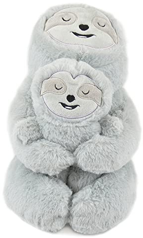 A2Z Hot Water Bottle 750ML 3D Animal Sloth Plush Fleece Cover Rubber Hot Water Bag for Pain Relief Cosy Nights and Relaxation