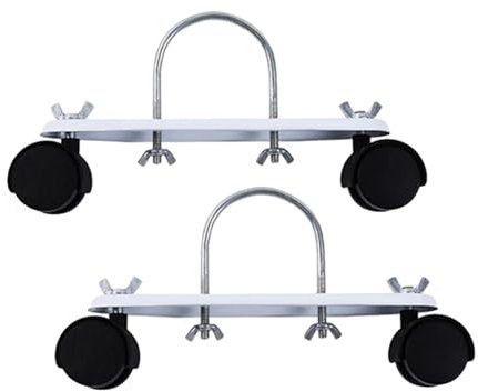 perfk Base de Marco de Rueda de Calentador eléctrico, 2 Piezas, Universal, Suave y fácil de Mover, Longitud de 21cm, Piezas de reparación con Accesorios de, Rueda Negra