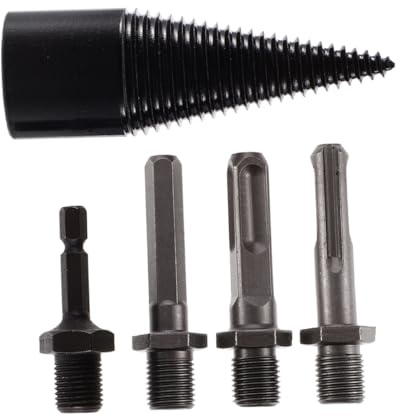 Veemoon 5pcs Firewood Drill Bit Hex Shank Drill Bits for Wood Splitting and Drilling