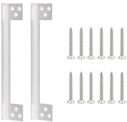 Door Latch Guard Plate, Door Security Protector Door Latch Shield, Stainless Steel Security Door Lock, Cover to Block Access to The Door Lock/Deadbolt Latch for Bathroom Doors (7''- 2Pack, Sliver)