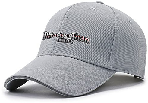 LSTQPK Herren Baseballkappe für Attack On Titan Aufdruck Sommer Sonnenhut verstellbare Laufkappe Unisex Trucker Mütze Outdoor Sportkappe – Geschenk Teenager-Blue||One Size