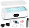 Nettoyeur Ultrasons 640ML, 49KHz Ultrasonic Low Noise Cleaner, avec 3 Minuteries Numériques, pour Bijoux, Dentier, Montres, Lunettes, Tête de Rasoir