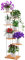 7-Tier Pflanzenregal Hölzern Metall Blumenregal, 130cm Mehrstöckig Pflanzenständer Innen Außen Blumentreppe für Mehrere Pflanzen Blumenständer für Garten Patio Balkon Deko Wohnzimmer Büro, Weiß