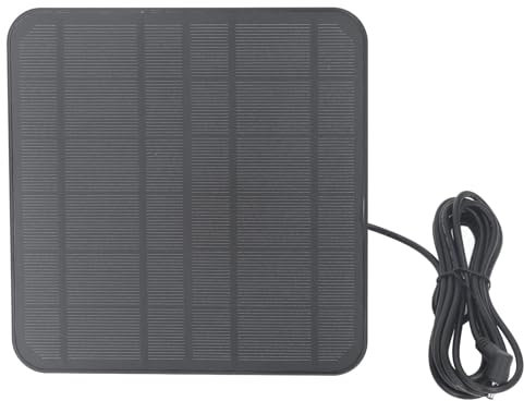 Chargeur de Panneau Solaire 12 W pour Caméra Annulaire, Panneau Solaire Mural Réglable étanche IP65 avec Support Rotatif à 360 °, Câble de 9,8 Pieds, pour Caméra de Projecteur