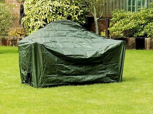 Emporium Furniture Garden Bench Cover, Extra Thick LUTYENS Marlboro Outdoor Premium Quality Teakwood Bench, Water Resistant, Green PVC