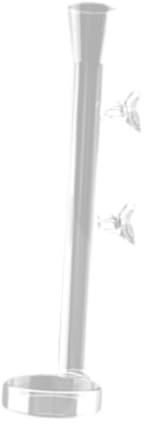 Sharplace Futterrohr für Aquarien, Futterrohr aus Glas mit runder Futterschale, Mehrzweck-Garnelenfutterspender für den Heimgebrauch, 20 cm
