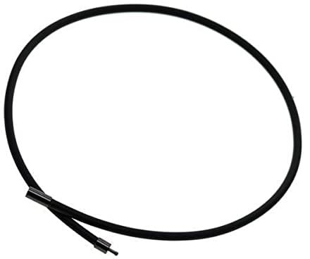 Dickly Black Silicone Necklace Cord with Gold Clasp 50cm, Multi, 3 Pcs