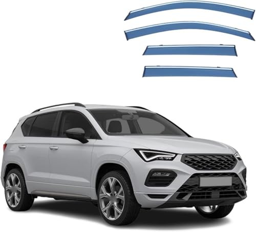 YYRTTDM 4 Stück Windabweiser für Seat Ateca MK1-KH7 2016-2022 2023 2024, Windabweiser Autofenster Sonnenschutz Regenschutz Visier Rauchschutz, Auto Zubehör