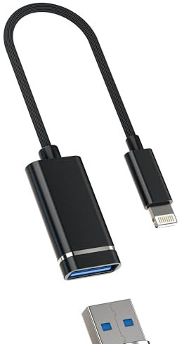 Adattatore Lightning USB per Apple iPhone 14 iPad Air Pro Cavo OTG Trasferire Dati Memoria Camera Lettore Schede Card Fotocamera Macchina Fotografica Esterna Chiavetta Tastiera Mouse Accessori L-HJBW