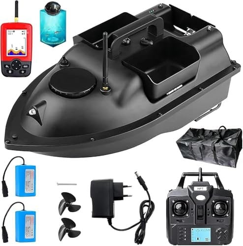 RC Boat Feed Boat With GPS And Fishing Finder, Fishing Bait Boat For Carp With 3 Catapult Bait Guards And Double Motor, 500 M Wireless Remote Control, Marking Of 16 Fishing Places