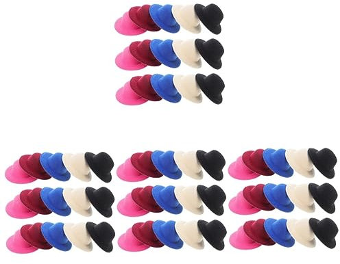 JOINPAYA 60 STK Kleiner Hut süße Puppenmützen Puppe Hut Mini Foto Hutdekorationszubehör formelle hüte selber Machen Spielzeug Puppenzubehör Exquisite Puppenhüte Mini-Hut Mini-Hüte Stoff
