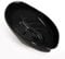 Umlaca Soap Dish Ceramic, Self Draining Soap Holder, Leaf Shape Soap Dish, Bar Soap Holder, Soap Tray, Suitable for Kitchen, Sink, Bathroom, Shower (Black)