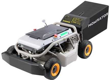Mowrator Tosaerba radiocomandato S1 4WD 56 V 18 Ah, tosaerba multifunzione RC con altezza di taglio da 3,8 a 10,9 cm, lama reale da 53,3 cm per pendenza del 75% (37°) con falciatura 1,12 acri
