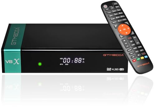 V8X HD DVB-S/S2/S2X FTA ricevitore satellitare digitale per la riproduzione gratuita del decoder satellitare TV Wi-Fi 2.4G integrato, che supporta Il Canale 27,5 W della BBC Intelsat 901.