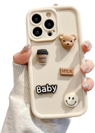 Bakicey Kompatibel mit iPhone XSMAX Hülle,3D Teddy Bear Pattern Design Soft Silicone Schutzhülle Aesthetic Stoßfest Kratzfest Mädchen Ultra Thin Case Cover für iPhone XSMAX,Weiß